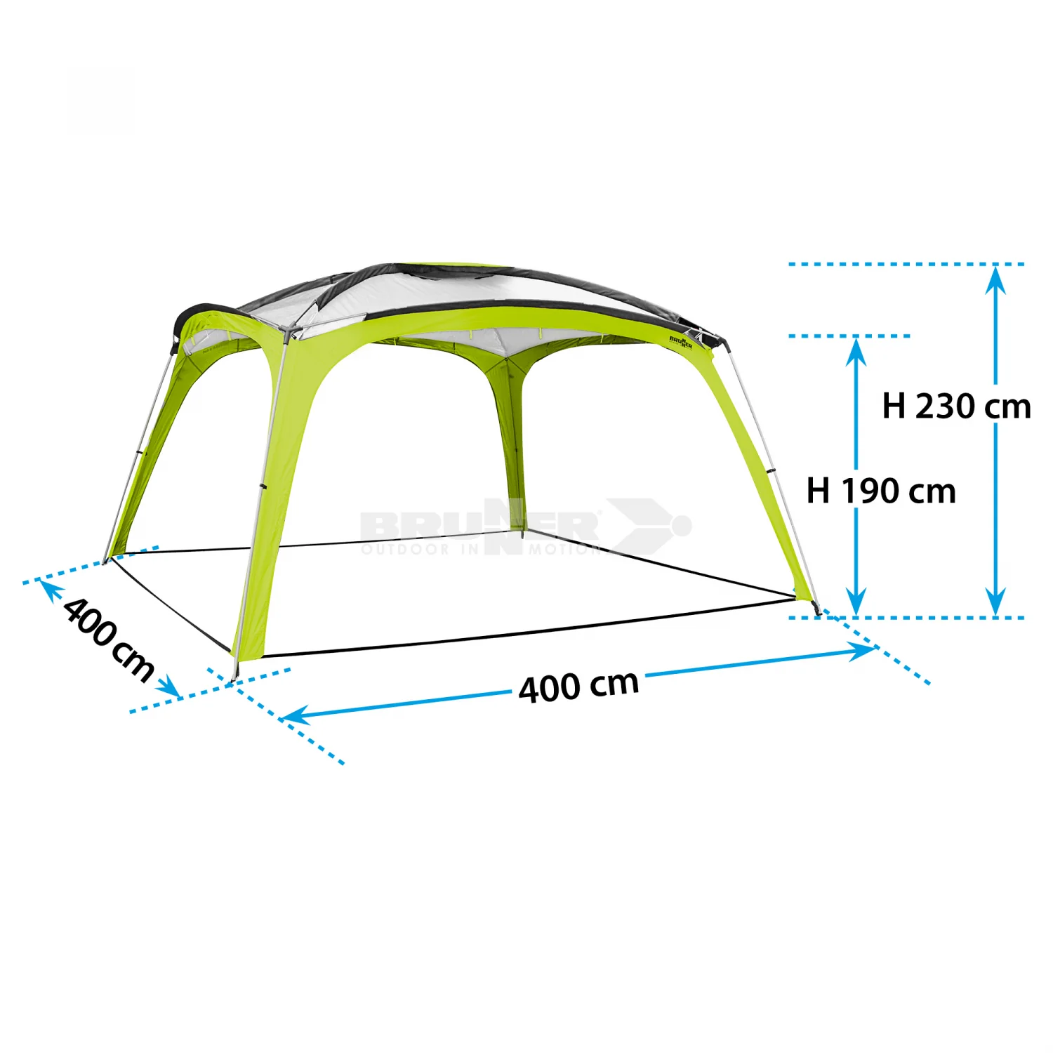 BRUNNER MEDUSA II 4X4 GAZEBO PER OUTDOOR CON MONTAGGIO SEMPLICE E VELOCE - Image 3