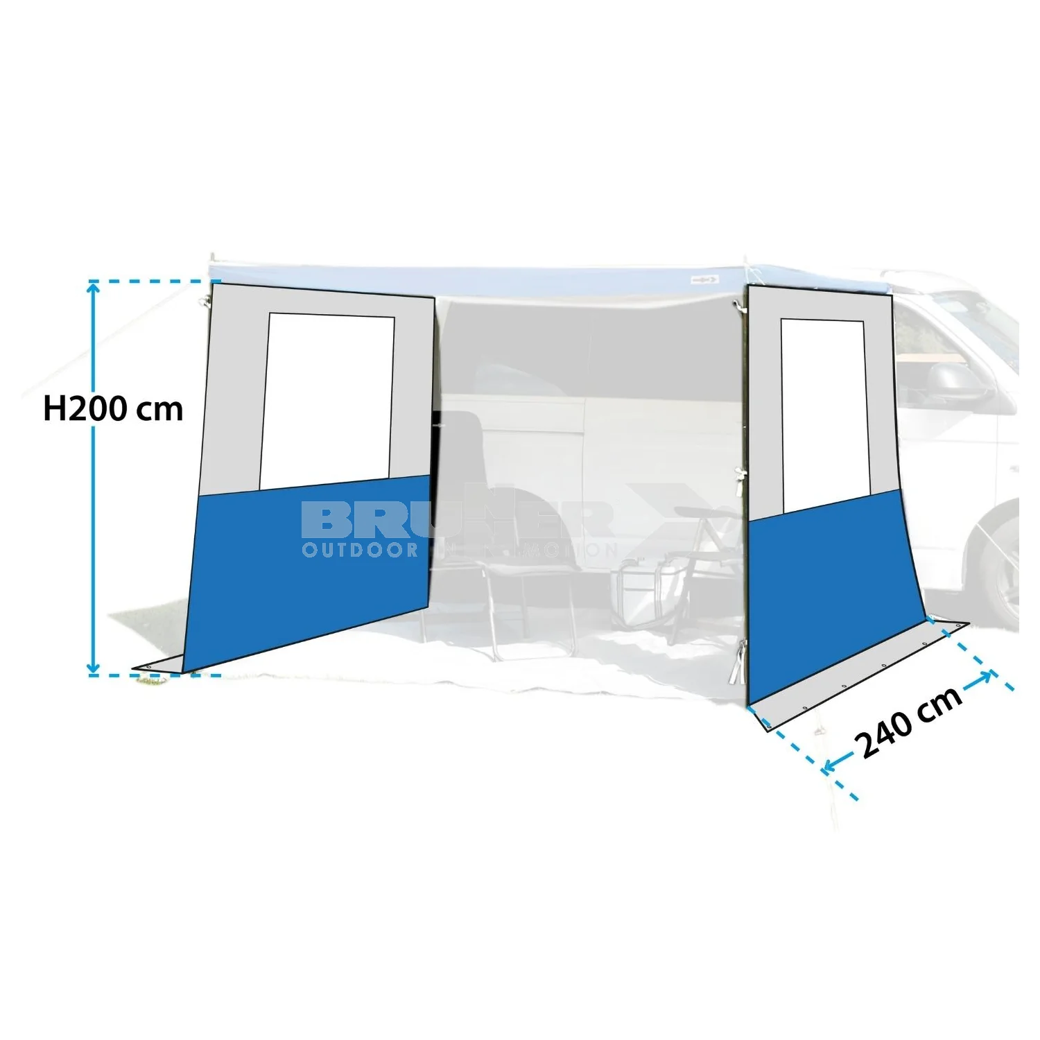 BRUNNER SUNNY VAN ROOF SIDEWALL SET - Image 2