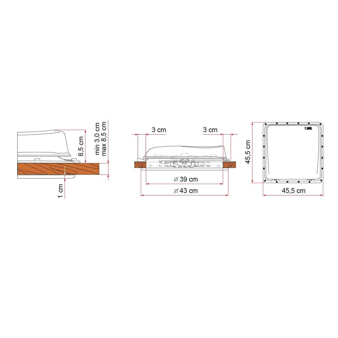 FIAMMA VENT 40x40 OBLO SENZA VENTILATORE - DISPONIBILE IN 2 COLORI - Image 6