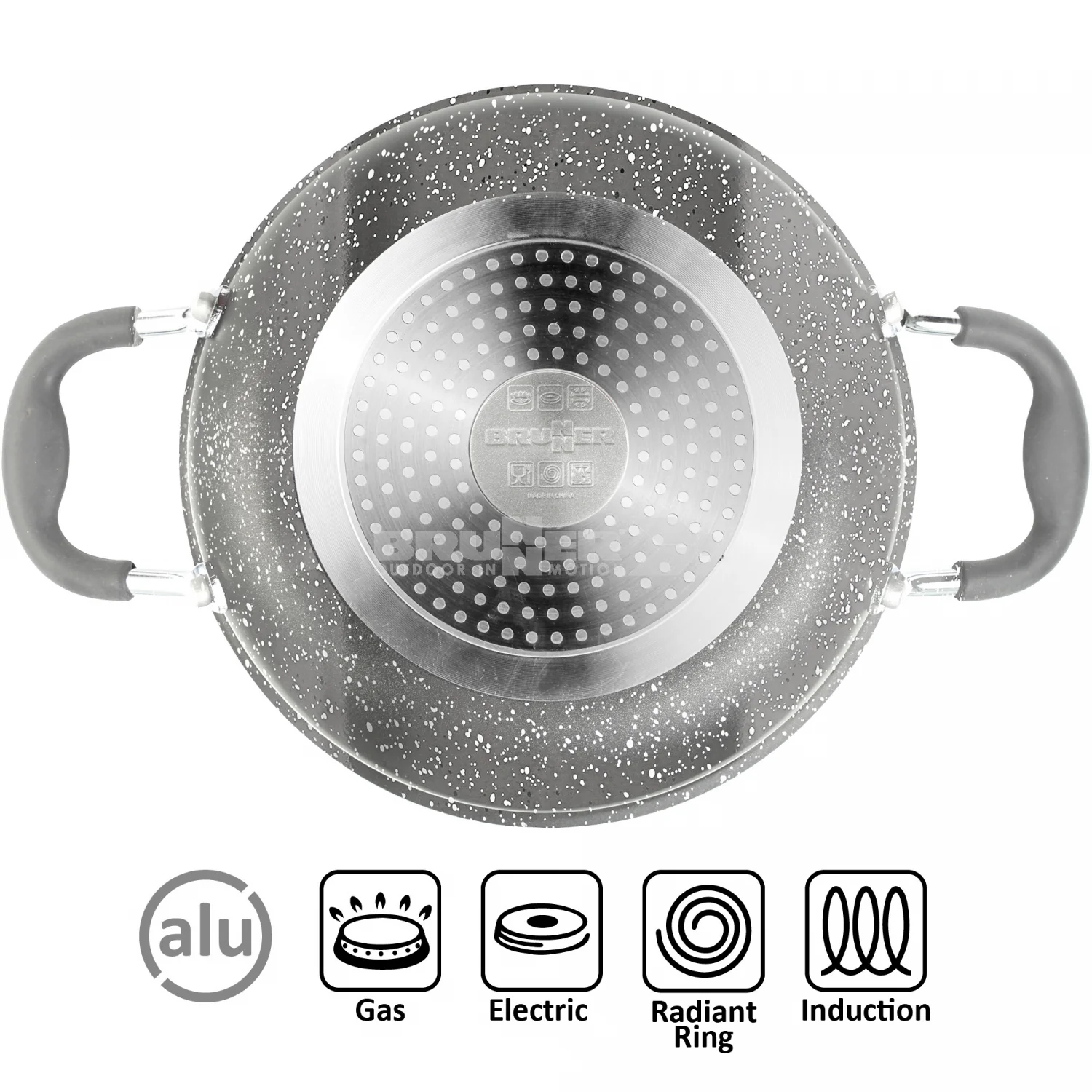 BRUNNER POPOTE GOURMET ROCK NG 9+1 Ø 24cm SET DI PENTOLE SALVASPAZIO E RESISTENTI - Image 4