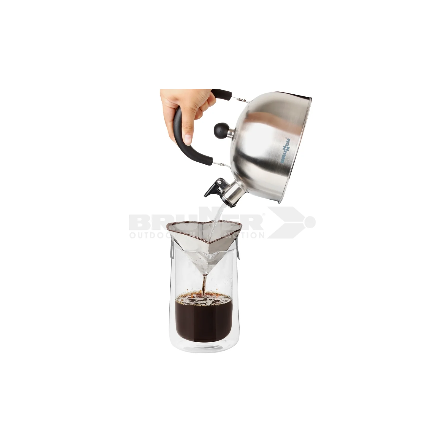 BRUNNER AMIGO 2 FILTRO CAFFĂ IN ACCIAIO INOX LEGGERO E PIEGHEVOLE - ADATTO PER 1-2 TAZZE - Image 2