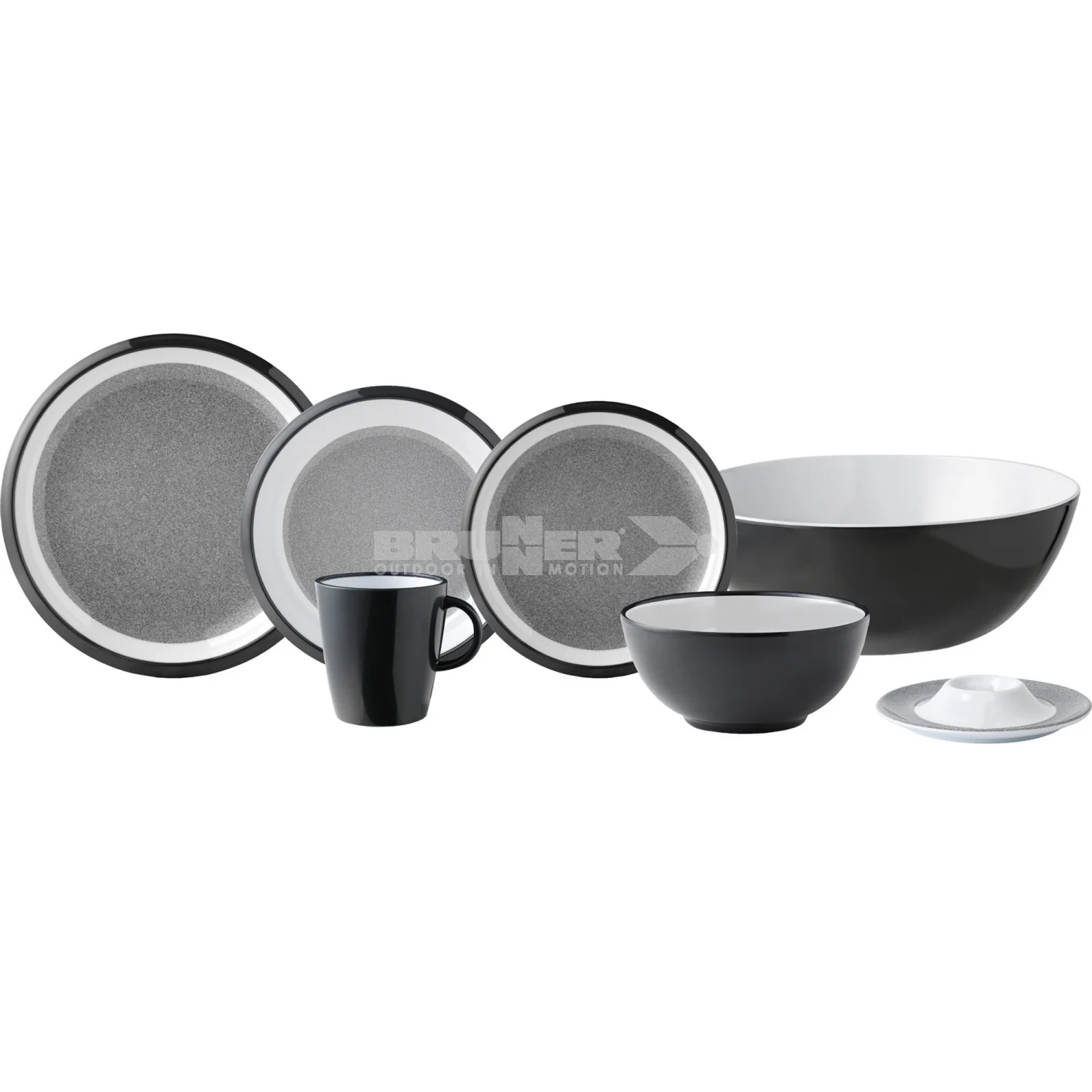 BRUNNER MIDDAY SET GRANYTE SET PIATTI DA 12 PEZZI IN RESISTENTE MELAMINA E FONDO ANTISLIP - Image 4
