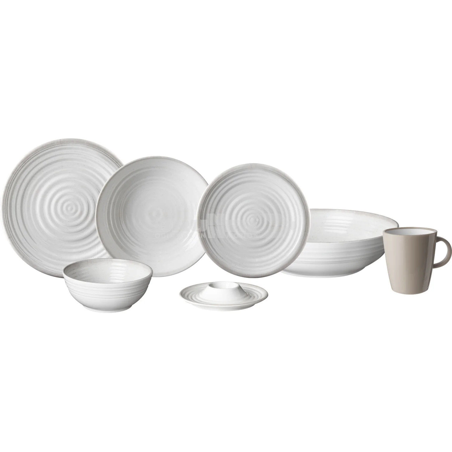 BRUNNER LUNCH BOX SAVANA SET PIATTI E TAZZE COMPOSTO DA 16 PEZZI IN RESISTENTE MELAMINA CON FONDO ANTISCIVOLO - Image 2