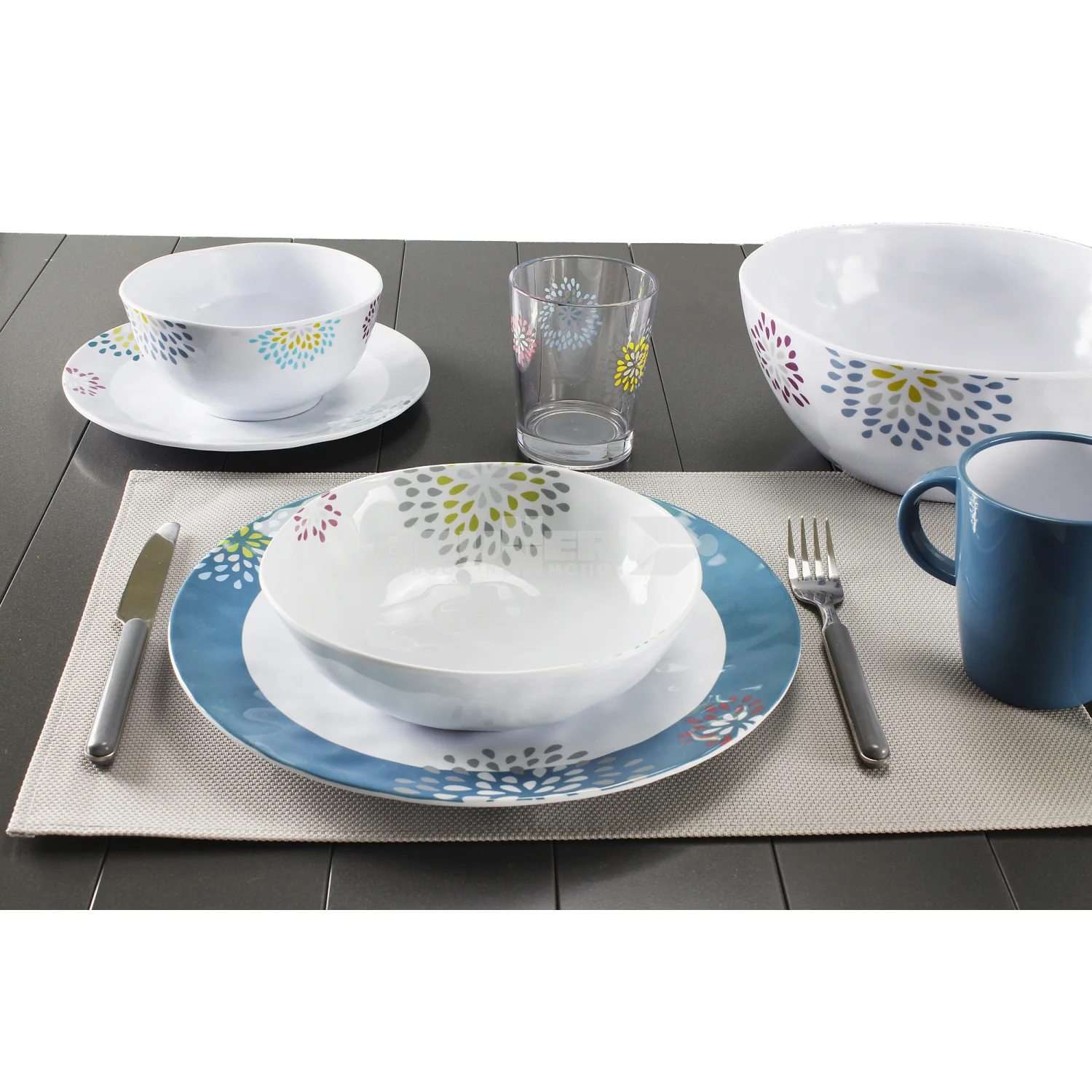 BRUNNER MELAMINA FANTASIA BELFIORE ACQUISTABILE SFUSA O IN KIT 12PZ CON ANTISLIP - IN PROMOZIONE! - Image 3