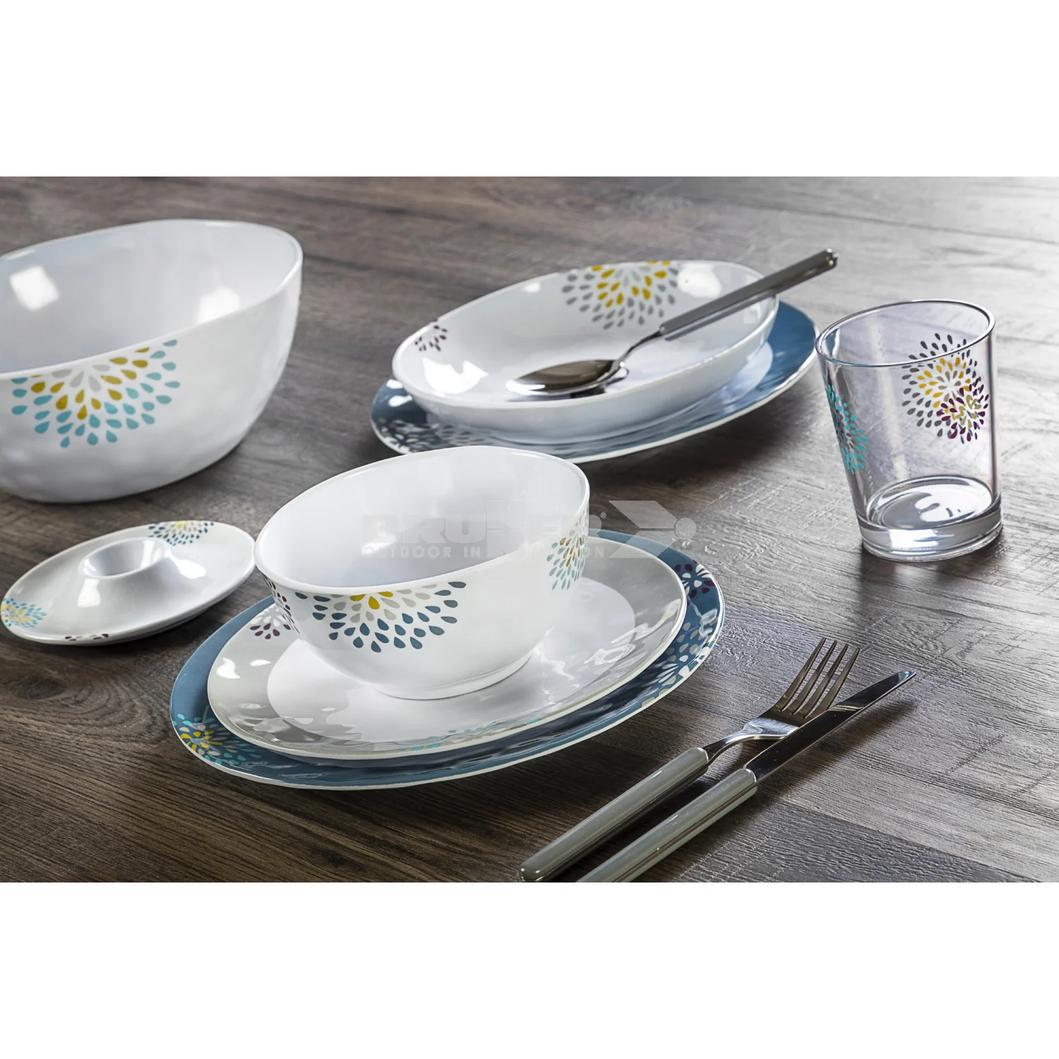 BRUNNER MELAMINA FANTASIA BELFIORE ACQUISTABILE SFUSA O IN KIT 12PZ CON ANTISLIP - IN PROMOZIONE! - Image 4