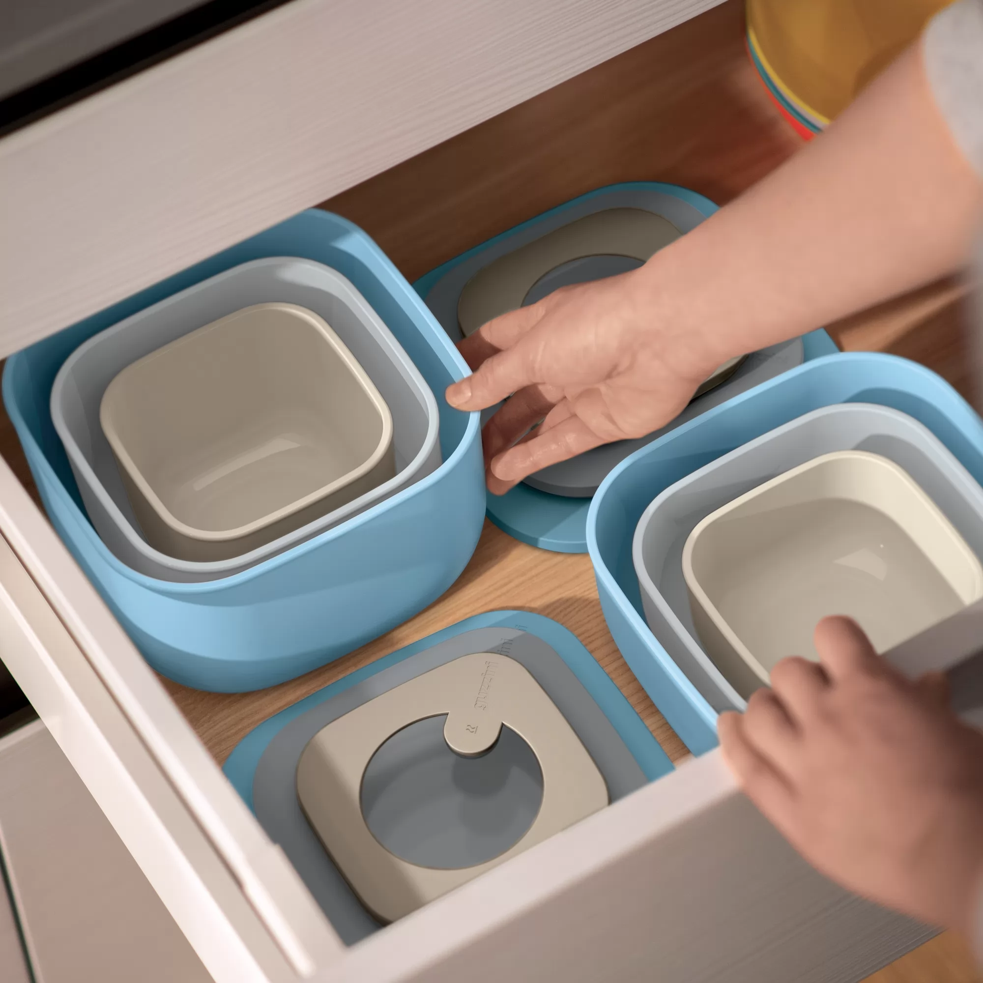 GUZZINI STORE&MORE - SET 3 CONTENITORI ALTI ERMETICI PER FRIGO/FREEZER/FORNO A MICROONDE - Image 2
