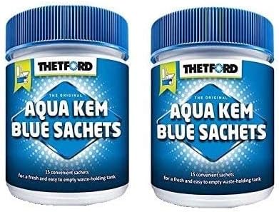 THETFORD AQUA KEM BLUE SACHETS BUSTINE DISGREGANTE PER WC - PROMOZIONE 2 BARATTOLI!