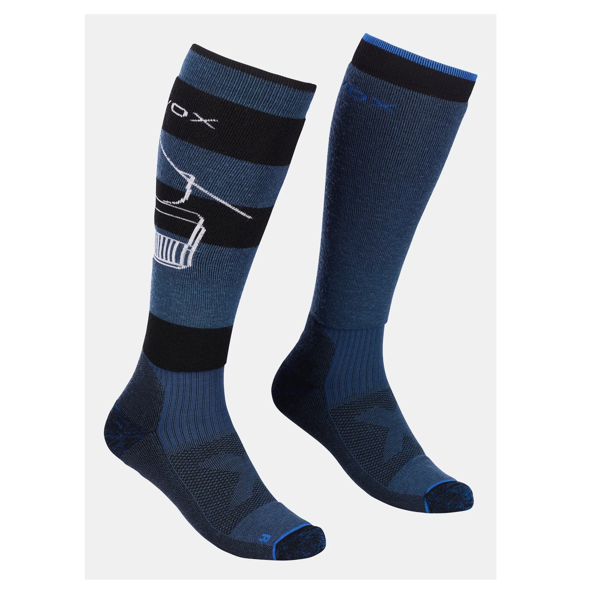 ORTOVOX FREE RIDE LONG SOCKS CALDI CALZETTONI IN LANA MERINO TRASPIRANTI E RINFORZATI - DISPONIBILI IN VARI COLORI STAGIONE 22/23 - Image 3