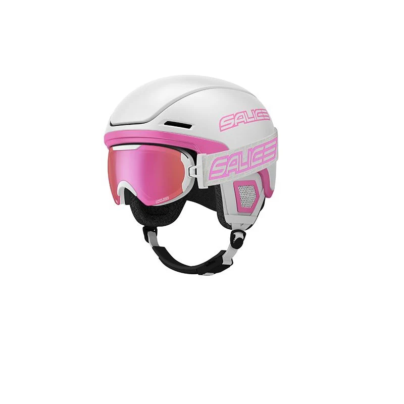 SALICE MASHERA DA SCI 604DAF CON DOPPIO ANTIFOG - COLORE: BIANCO/ORO LENTE AMBRA - Image 3