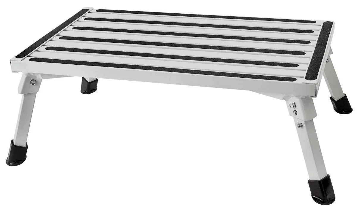 BRUNNER GO STEP XL STABILE GRADINO PIEGHEVOLE IN ROBUSTO ALLUMINIO PER CAMPER E CARAVAN