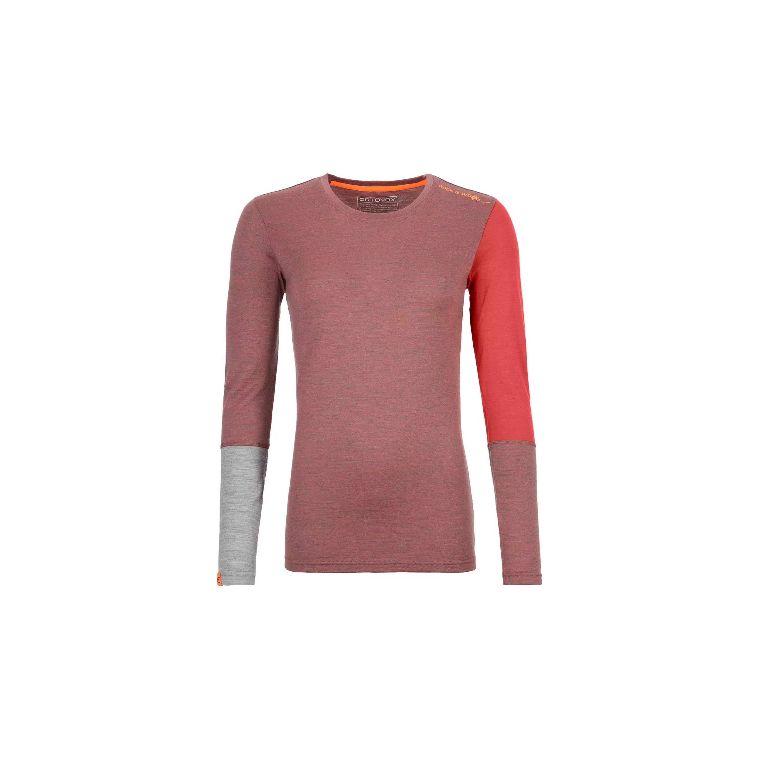 ORTOVOX ROCK'N'WOOL LONG SLEEVE MAGLIA INTIMA BLUSH BLEND