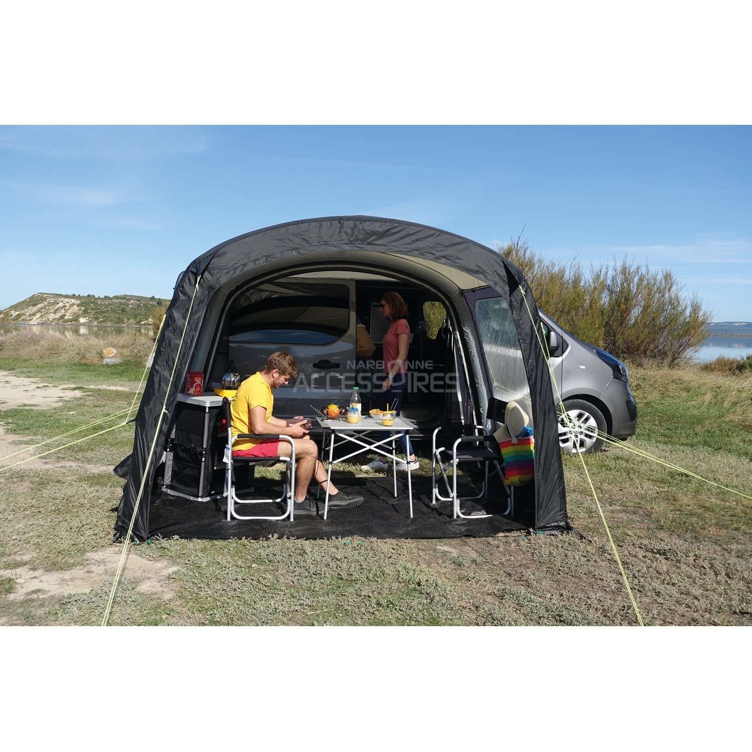 BAYA SUN ECO TAVOLO PIEGHEVOLE LEGGERO CON STRUTTURA PIEGHEVOLE E PIANO IN ALLUMINIO 70X70 - Image 3