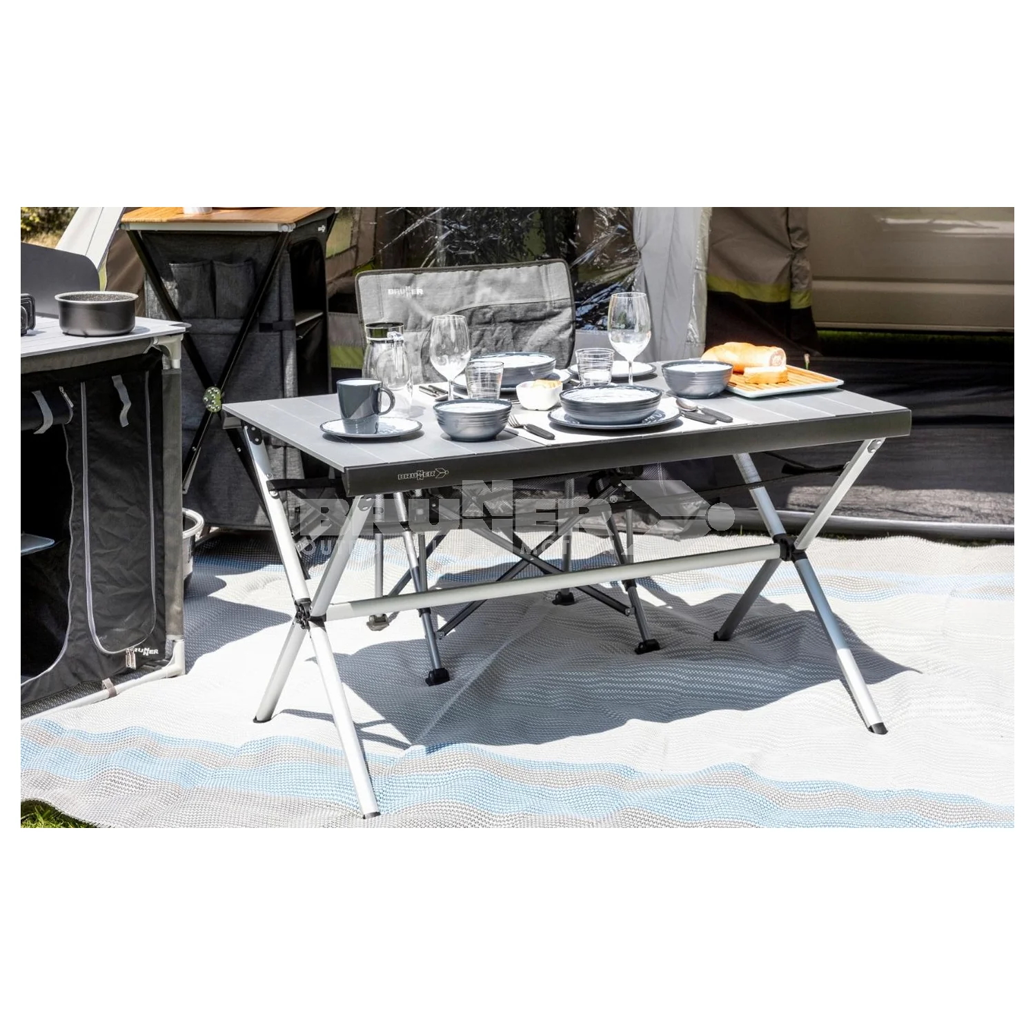 BRUNNER ACCELERATE TAVOLO IN ALLUMINIO CON PIANO ARROTOLABILE COMPATTO E LEGGERO - DISPONIBILE IN 2 MISURE - Image 12