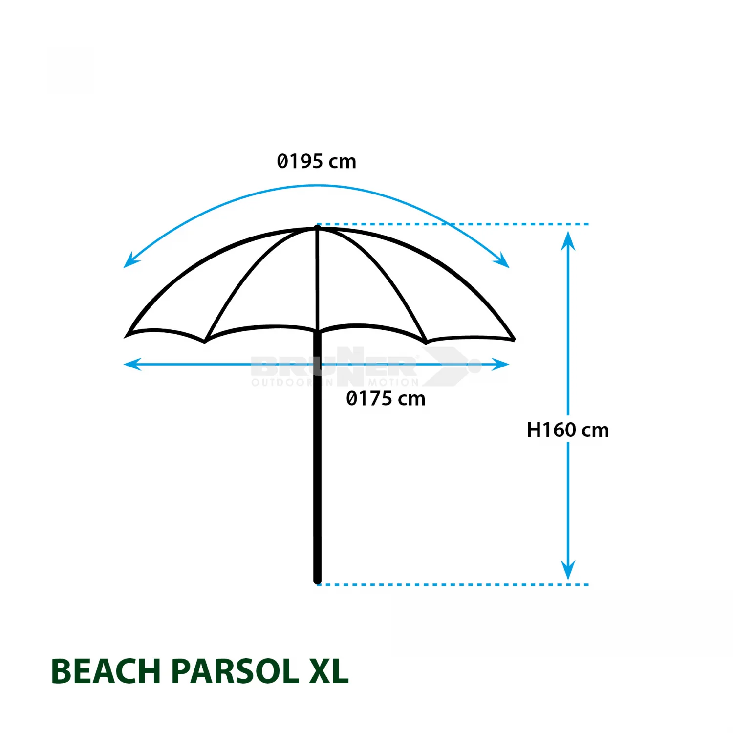 BRUNNER BEACH PARSOL XL OMBRELLONE CON PARETI LATERALI UPF 50+ - DISPONIBILE IN 2 COLORI - Image 5