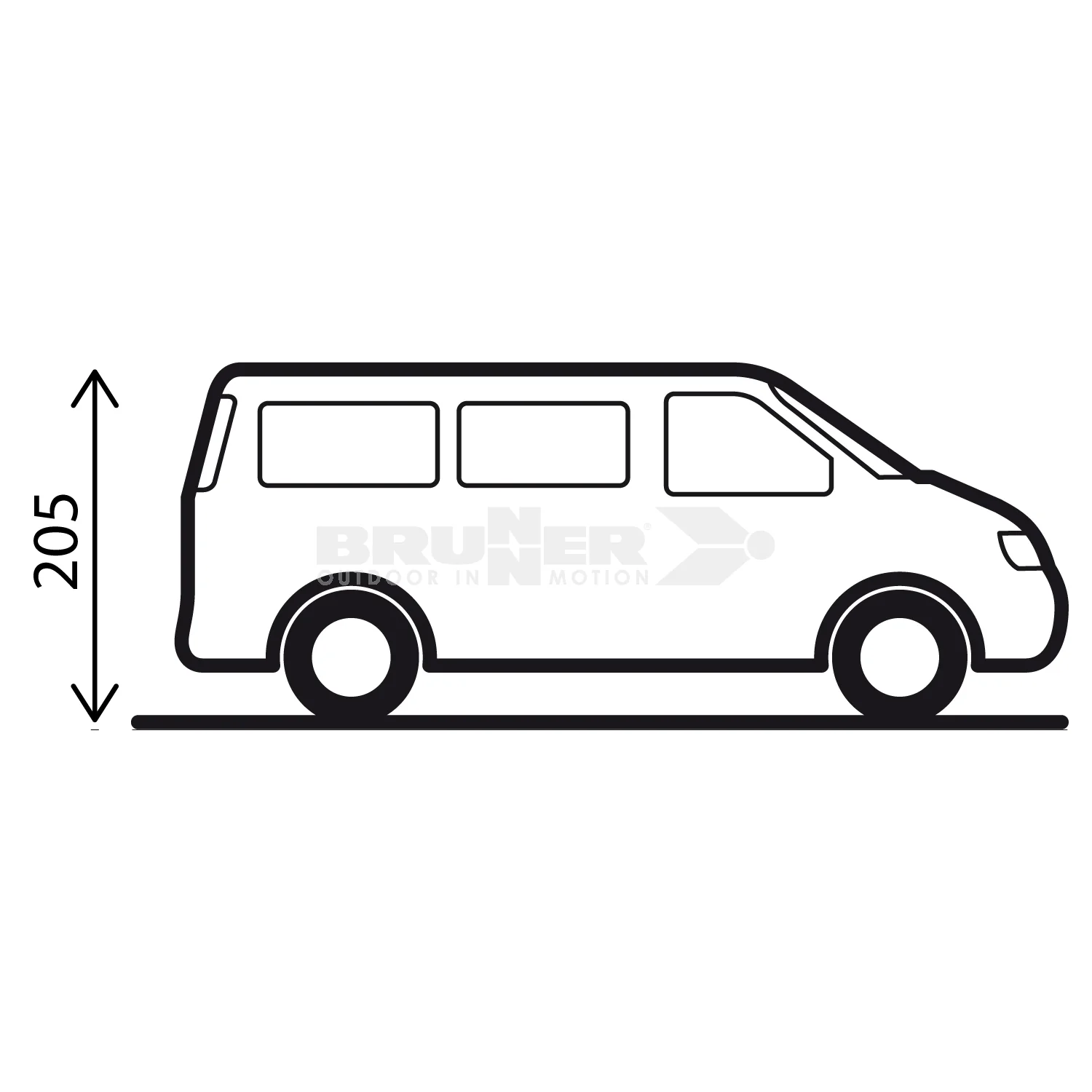 BRUNNER COMET TENDA PER PORTELLONE POSTERIORE FURGONATO VW T5 T6 - Image 4