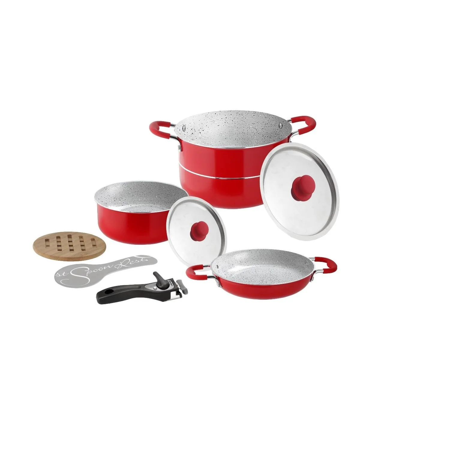 BRUNNER SET POPOTE FANTASIA COSMIC 8+2 Ø 22 - SET PENTOLE ANTIADERENTE IN CERAMICA