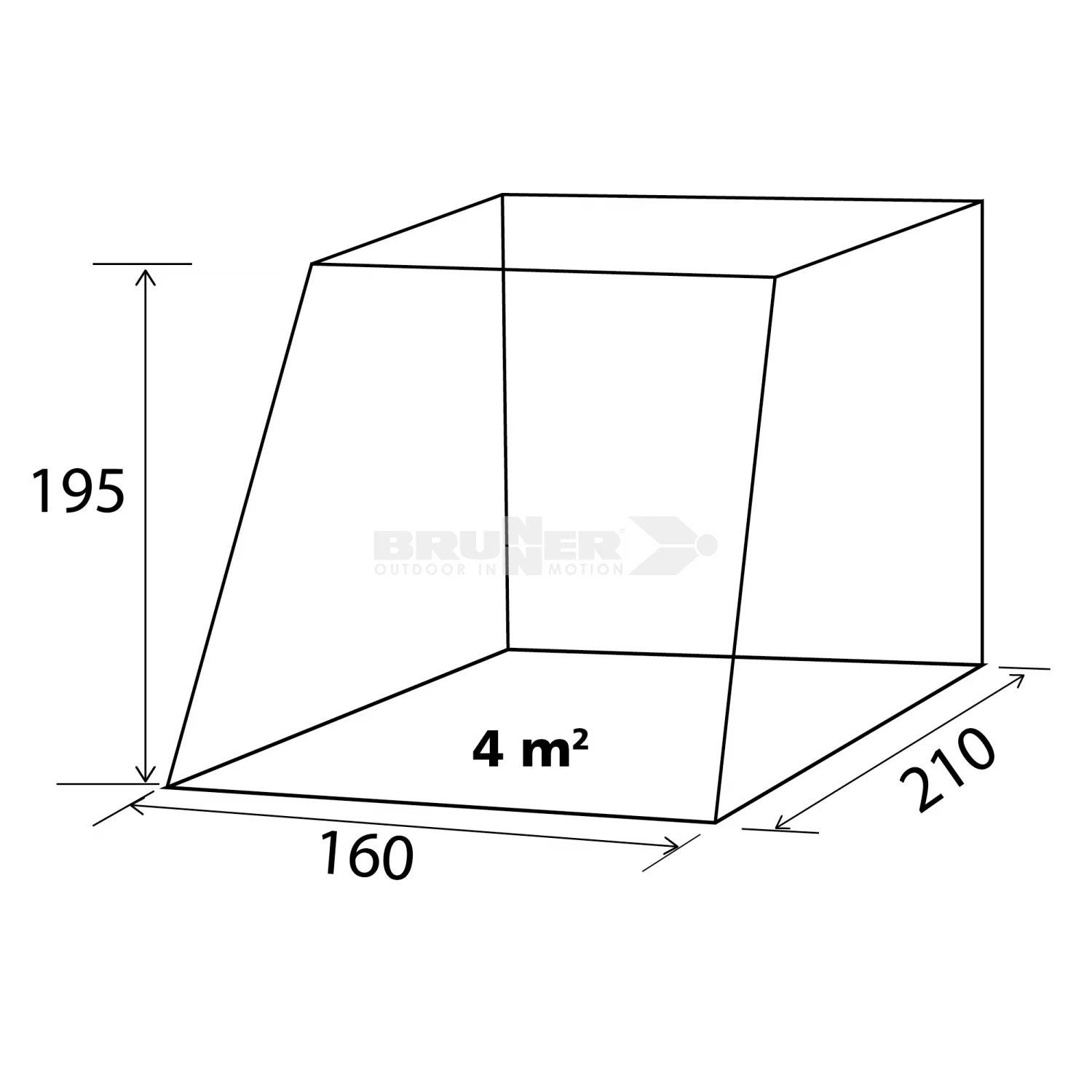 BRUNNER ESCAPE TENDA PER PORTELLONE POSTERIORE ADATTABILE A DIVERSI MODELLI 160 x 210 x H195 cm - Image 3