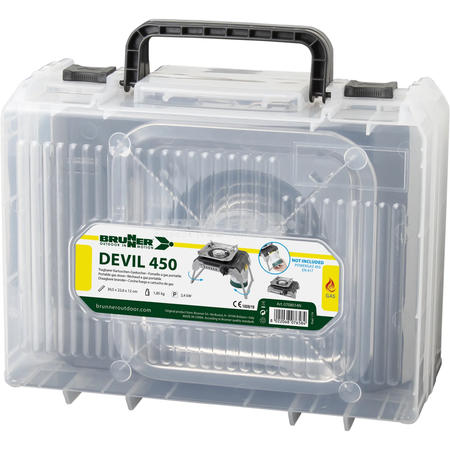 BRUNNER DEVIL 450 FORNELLETTO A GAS PORTATILE DA CAMPEGGIO - Image 2