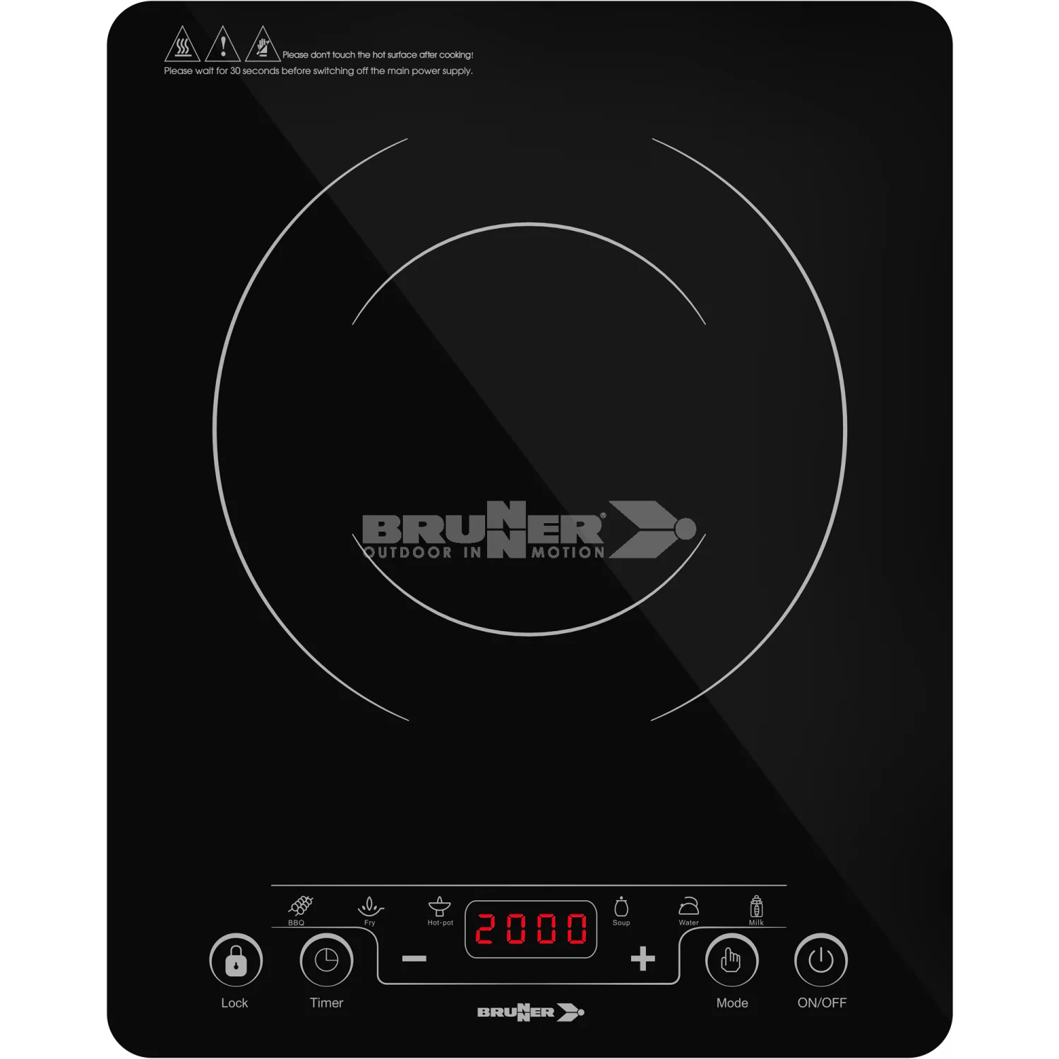 BRUNNER HOT POINT INDUCTION PIASTRA AD INDUZIONE PORTATILE 220V BASSO CONSUMO - Image 4