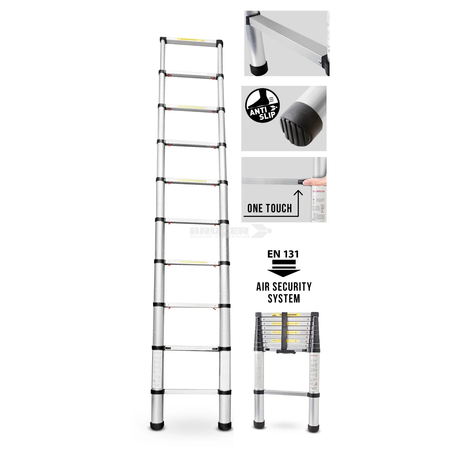 BRUNNER LADDY AIR SCALA TELESCOPICA IN ALLUMINIO - Image 3