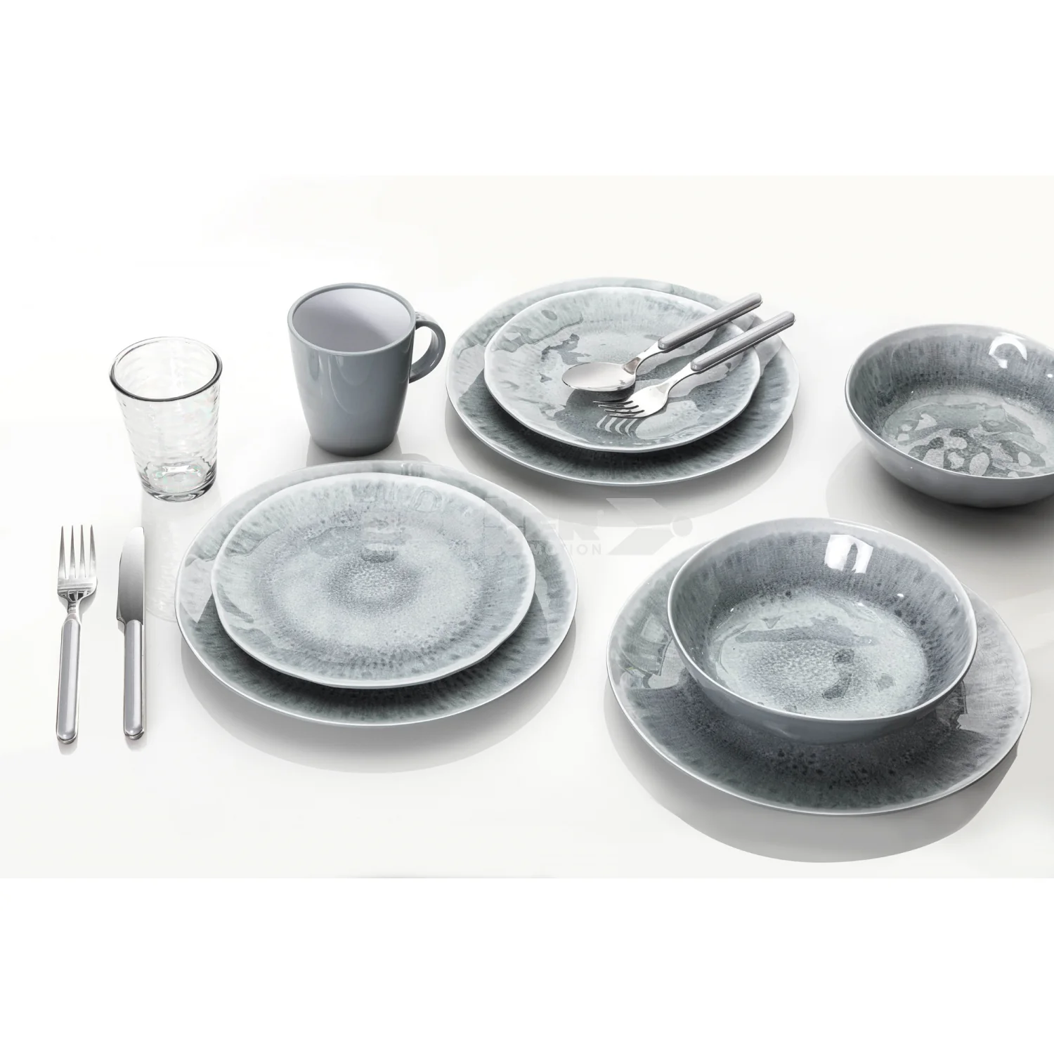 BRUNNER LUNCH BOX PEARL SET PIATTI/BICCHIERI DA 16 PEZZI IN RESISTENTE MELAMINA E FONDO ANTISCIVOLO - Image 3