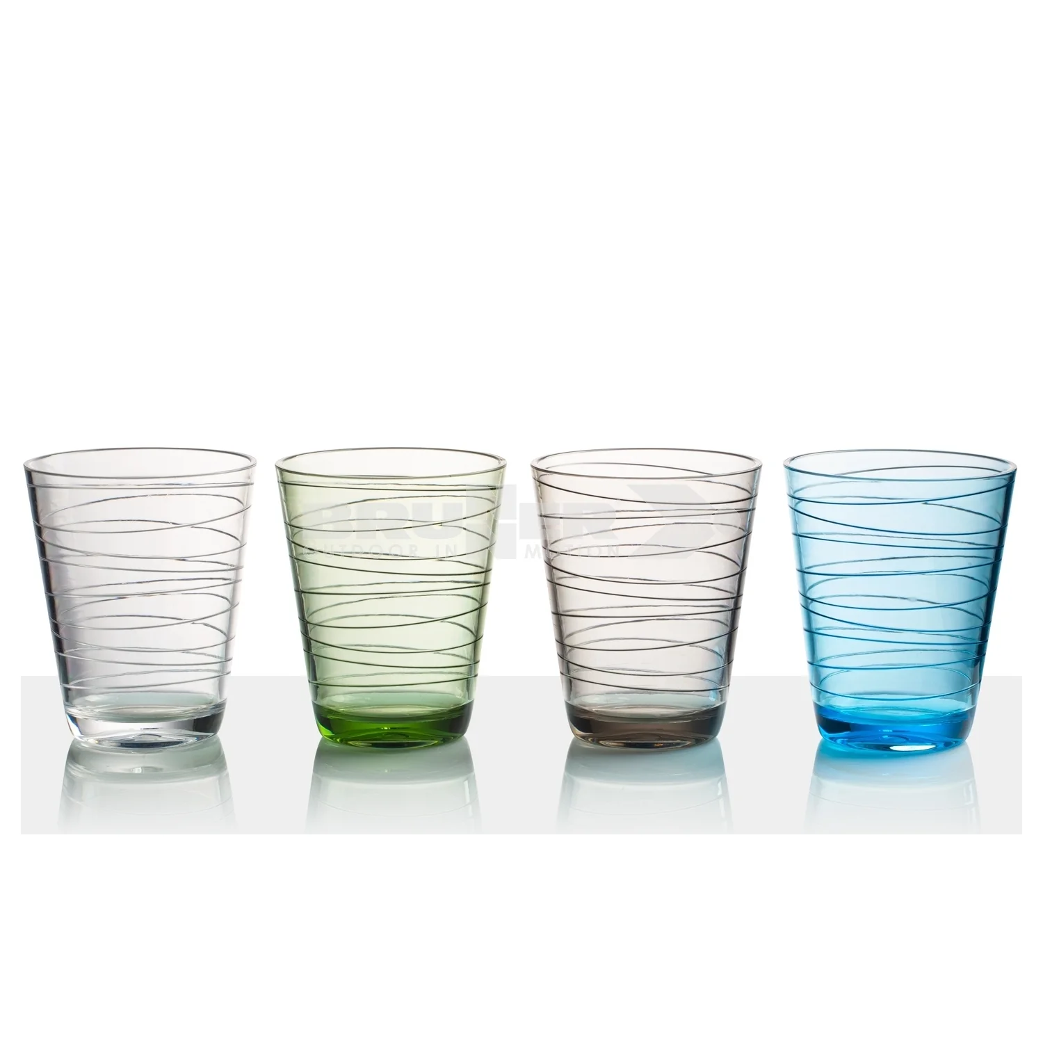 BRUNNER ONDA SET 4 BICCHIERI DA 30cl IN POLICARBONATO ALIMENTARE
