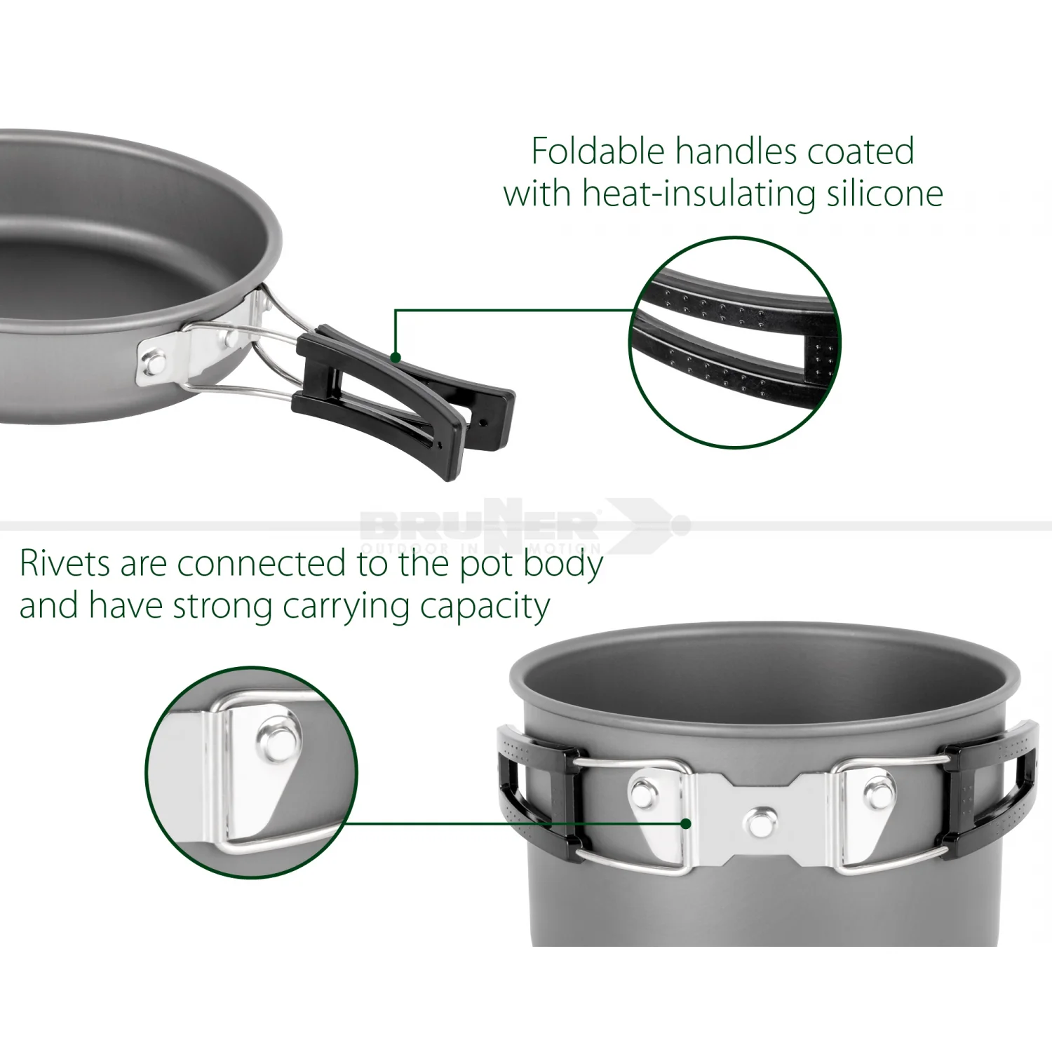 BRUNNER PACKPOT ULTRALITE 20 Set popote salva-spazio Outdoor in alluminio anodizzato per 4/5 persone - Image 4