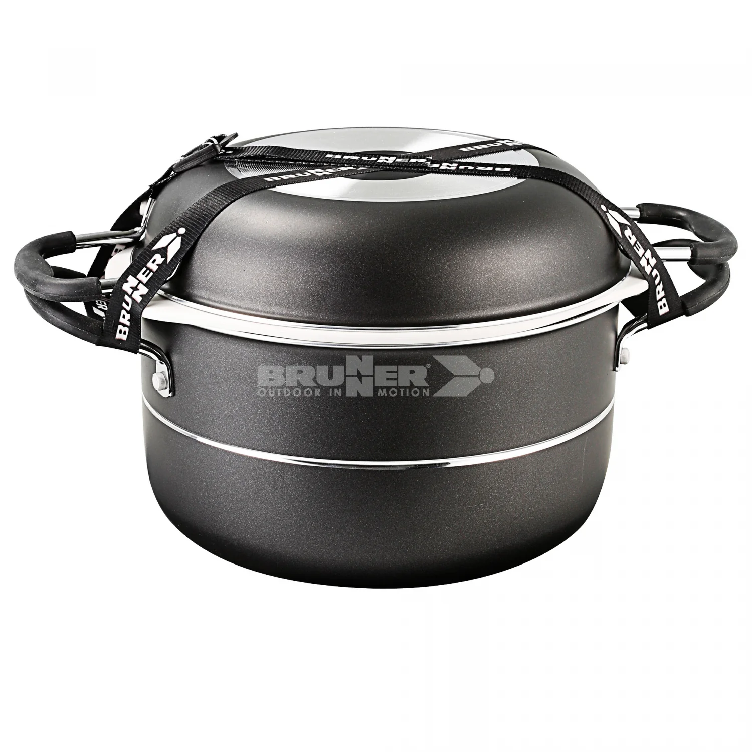 BRUNNER PIRATE 9+1 Ø 24cm SET PENTOLE SALVASPAZIO IN RESISTENTE ACCIAIO INOX - Image 3