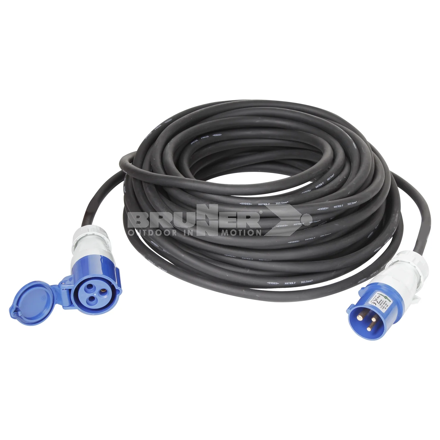 BRUNNER PROLONGER CEE/CEE RUBBER 3X1,5mm Cavo di prolunga 230V-16A CON CUSTODIA INCLUSA - DISPONIBILE IN 2 MISURE - Image 2