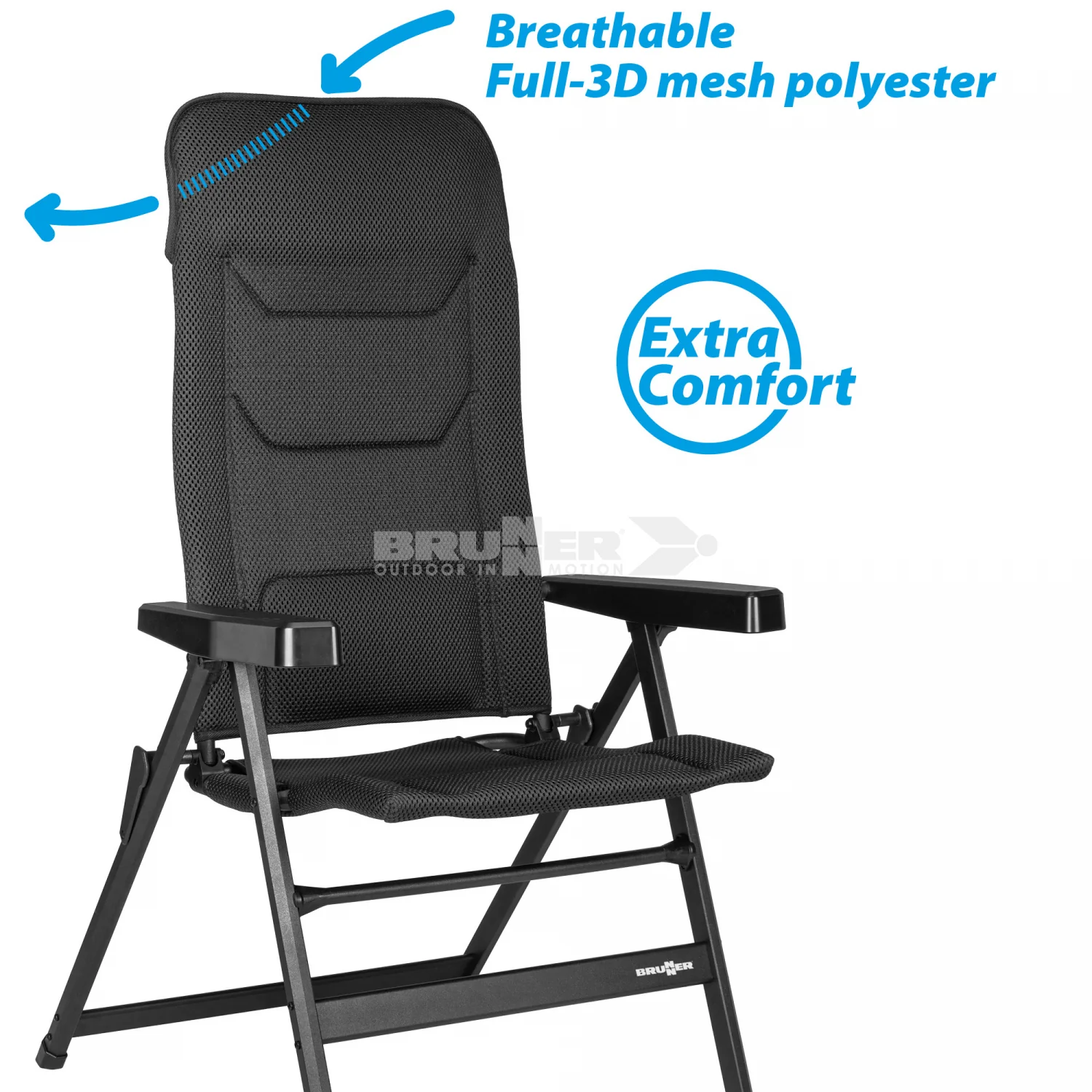 BRUNNER REBEL Comoda sedia pieghevole con schienale reclinabile a 5 posizioni - DISPONIBILE IN 3 MISURE E 2 COLORI - Image 7