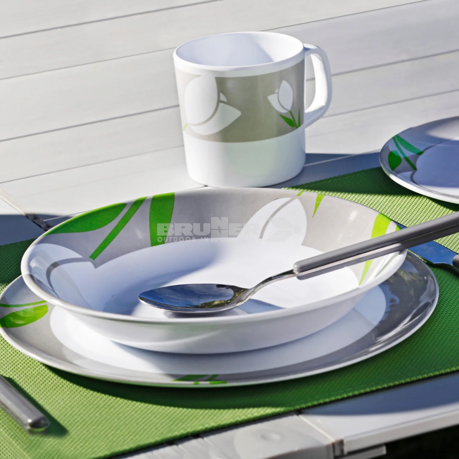 BRUNNER SET TULIP SET PIATTI COMPOSTO DA 16 PEZZI IN RESISTENTE MELAMINA - Image 6