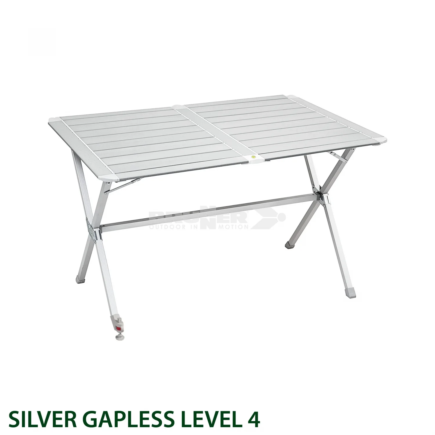 BRUNNER SILVER GAPLESS LEVEL TAVOLO PIEGHEVOLE IN ALLUMINIO CON PIANI ARROTOLABILI - DISPONIBILE IN 2 MISURE - Image 2