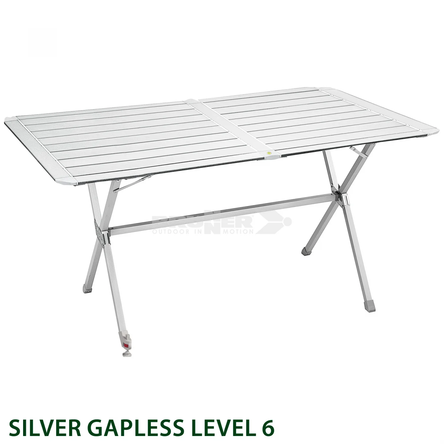 BRUNNER SILVER GAPLESS LEVEL TAVOLO PIEGHEVOLE IN ALLUMINIO CON PIANI ARROTOLABILI - DISPONIBILE IN 2 MISURE - Image 3