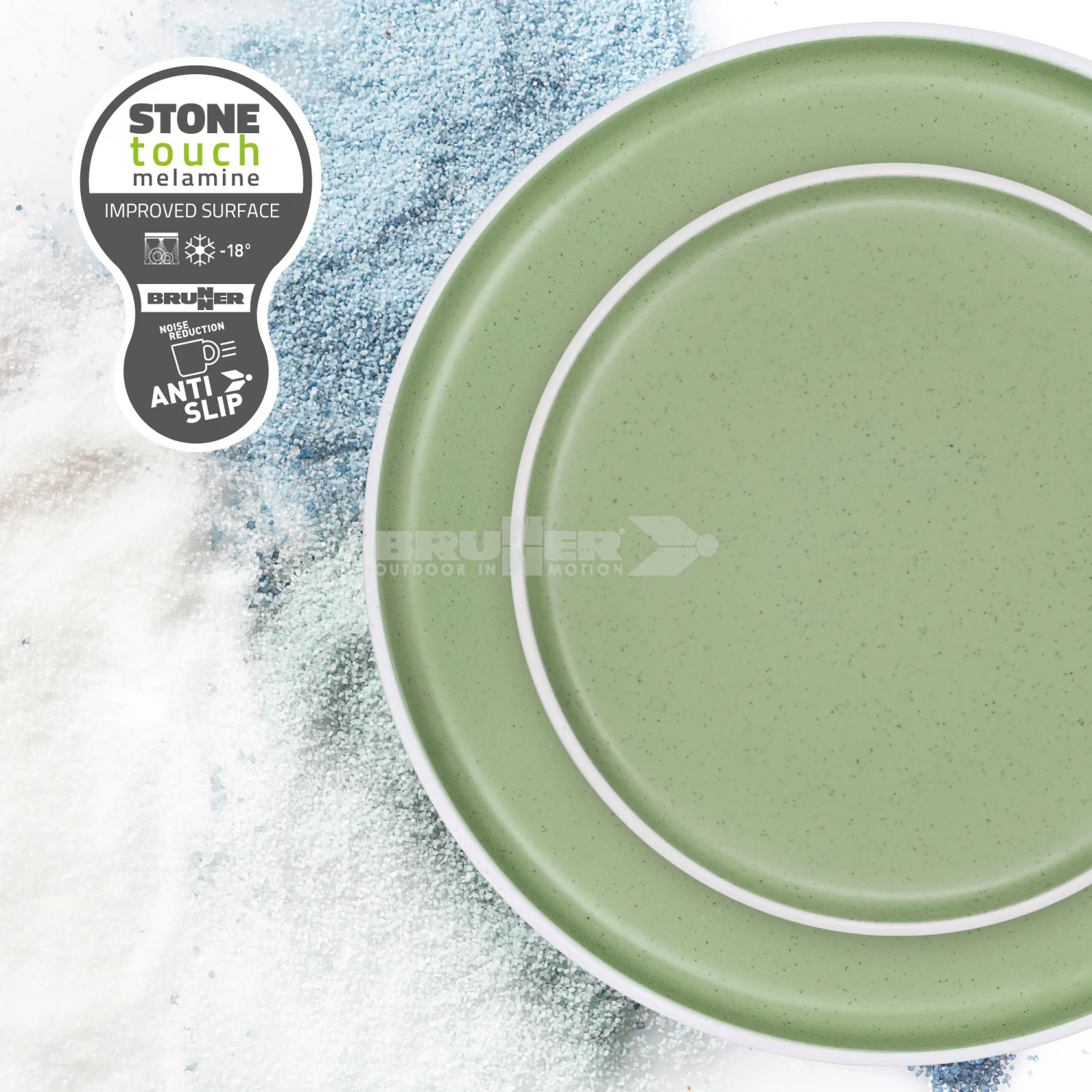 BRUNNER STOVIGLIE IN MELAMINA E FONDO ANTISLIP FANTASIA DOLOMIT - ARTICOLI ASSORTITI - DISPONIBILE IN DIVERSI COLORI - Image 13