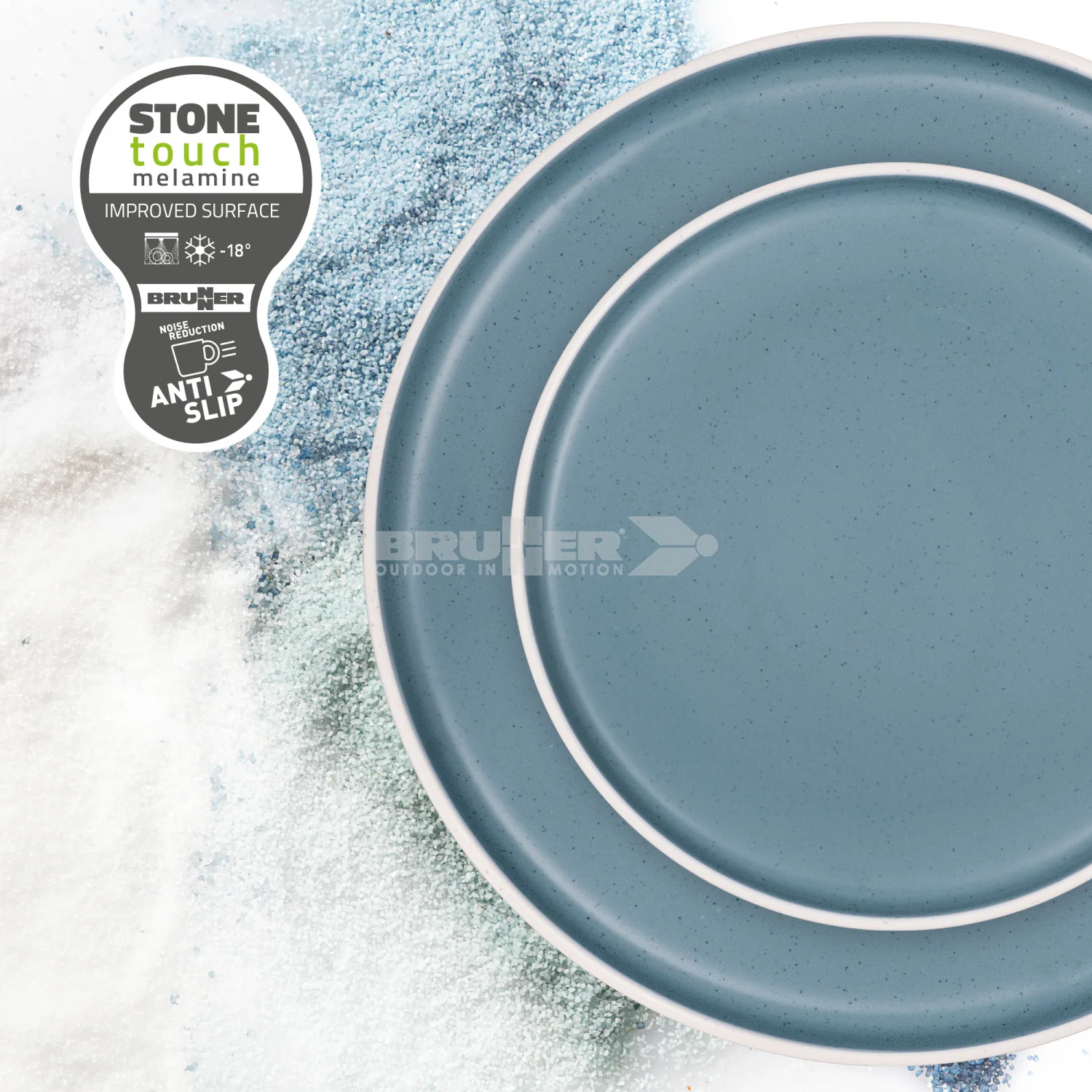 BRUNNER STOVIGLIE IN MELAMINA E FONDO ANTISLIP FANTASIA DOLOMIT - ARTICOLI ASSORTITI - DISPONIBILE IN DIVERSI COLORI - Image 27
