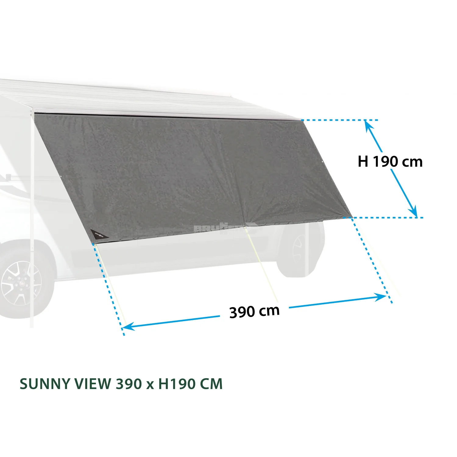 BRUNNER SUNNY VIEW TENDALINO PARASOLE RESISTENTE AI RAGGI UV - DISPONIBILE IN VARIE MISURE - Image 4