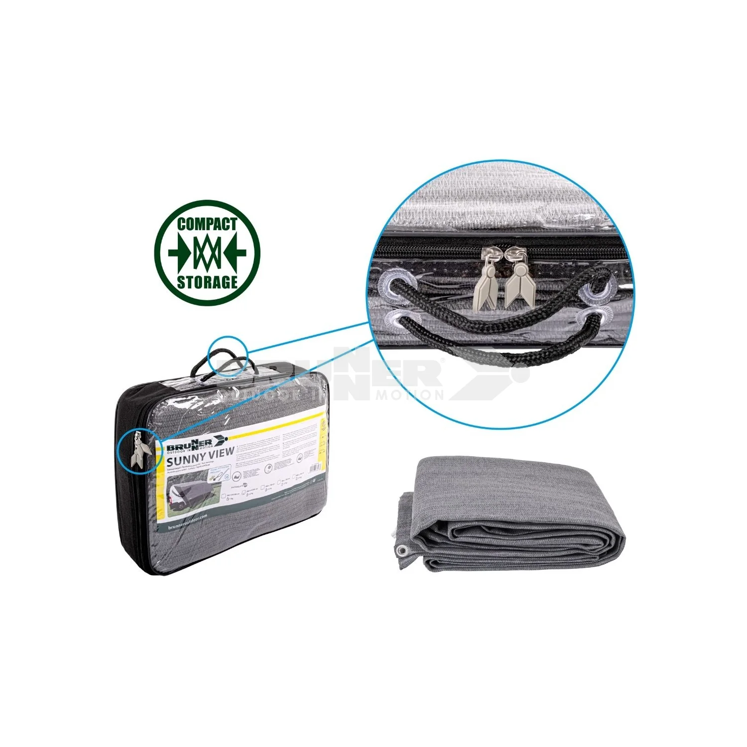 BRUNNER SUNNY VIEW TENDALINO PARASOLE RESISTENTE AI RAGGI UV - DISPONIBILE IN VARIE MISURE - Image 9
