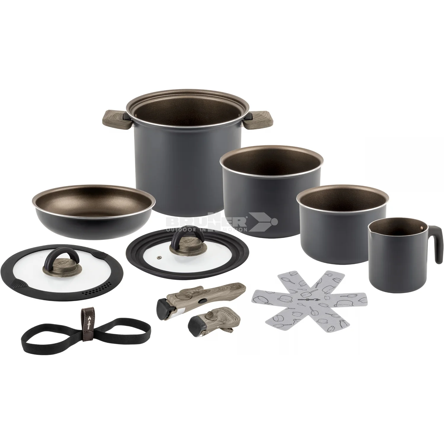 BRUNNER TORRALTA Ø 20cm SET PENTOLE SALVASPAZIO PER CAMPER E BARCHE