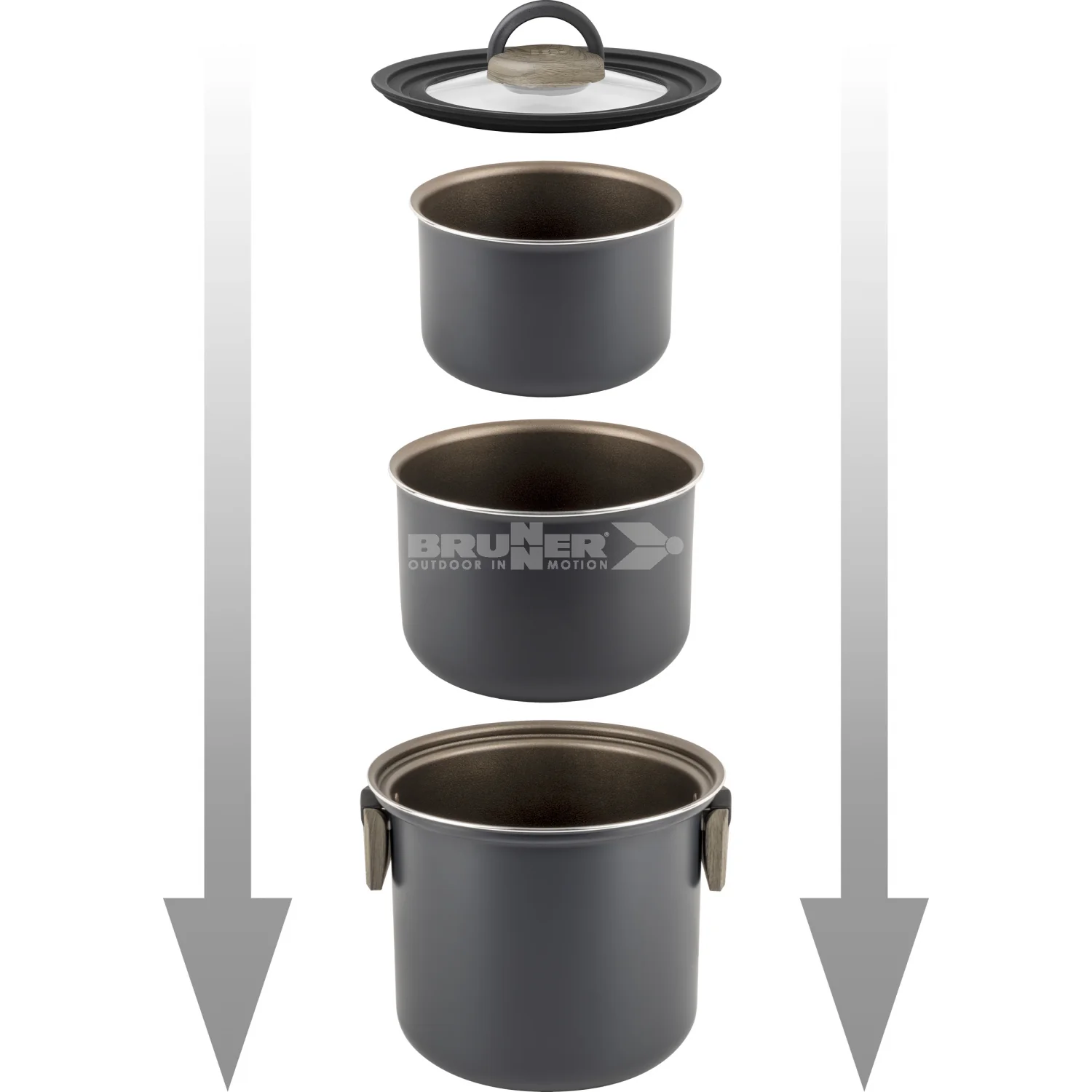 BRUNNER TORRALTA Ø 20cm SET PENTOLE SALVASPAZIO PER CAMPER E BARCHE - Image 4