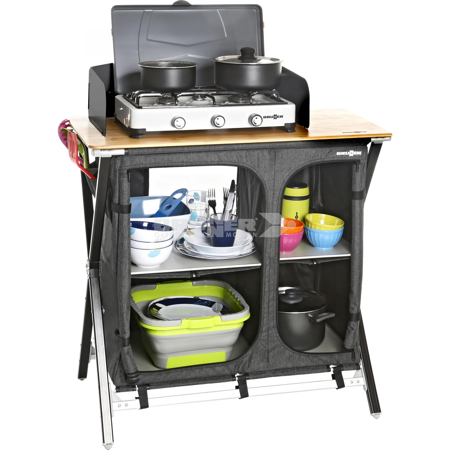 BRUNNER MERCURY CROSS COOKER HWT SQ PRATICO MOBILETTO CUCINA DA CAMPEGGIO PORTATILE - Image 3