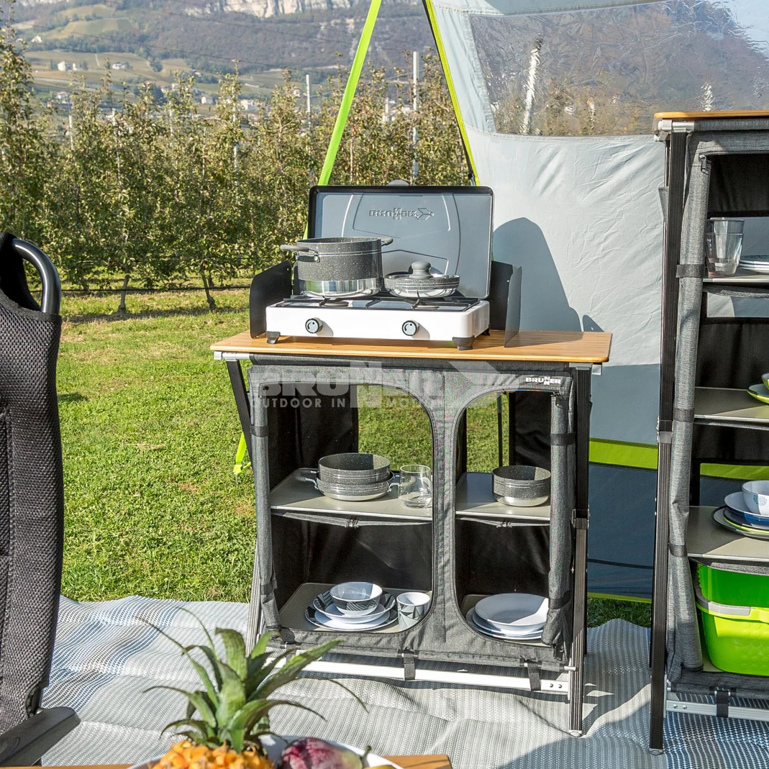 BRUNNER MERCURY CROSS COOKER HWT SQ PRATICO MOBILETTO CUCINA DA CAMPEGGIO PORTATILE - Image 4