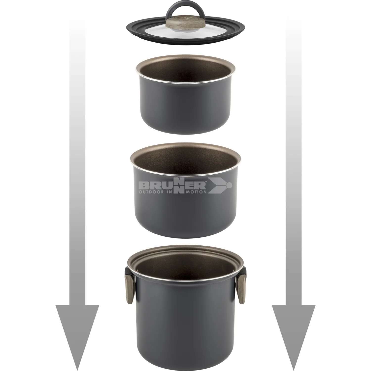 BRUNNER TORRALTA Ø 18cm SET PENTOLE SALVASPAZIO PER CAMPER E BARCHE - Image 2
