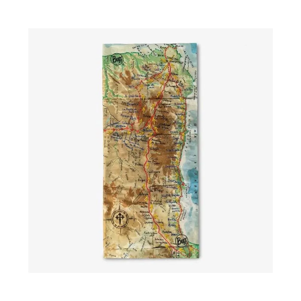 BUFF COOLNET UV® UPF 50 SCALDACOLLO MULTIFUNZIONE ESTIVO TRASPIRANTE E LEGGERO - EDIZIONE CAMMINO DI SANTIAGO - Image 5