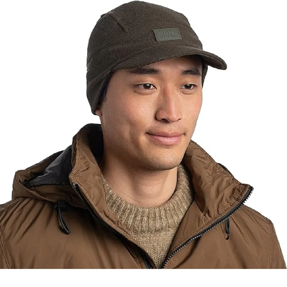 BUFF MERINO WOOL FLEECE CAPPELLO IN LANA MERINOCON VISIERA - COLORE: KHAKI - Image 2
