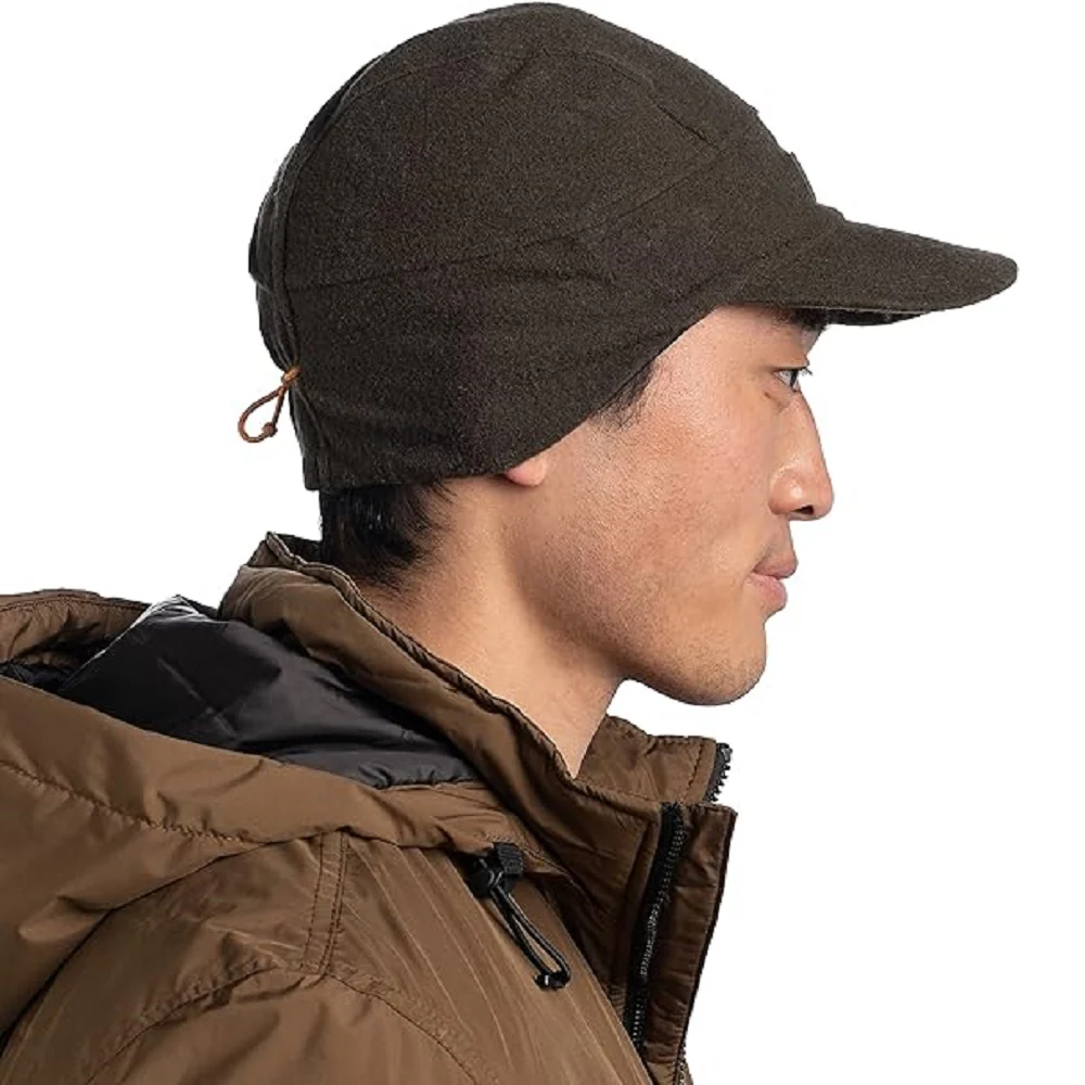 BUFF MERINO WOOL FLEECE CAPPELLO IN LANA MERINOCON VISIERA - COLORE: KHAKI - Image 3