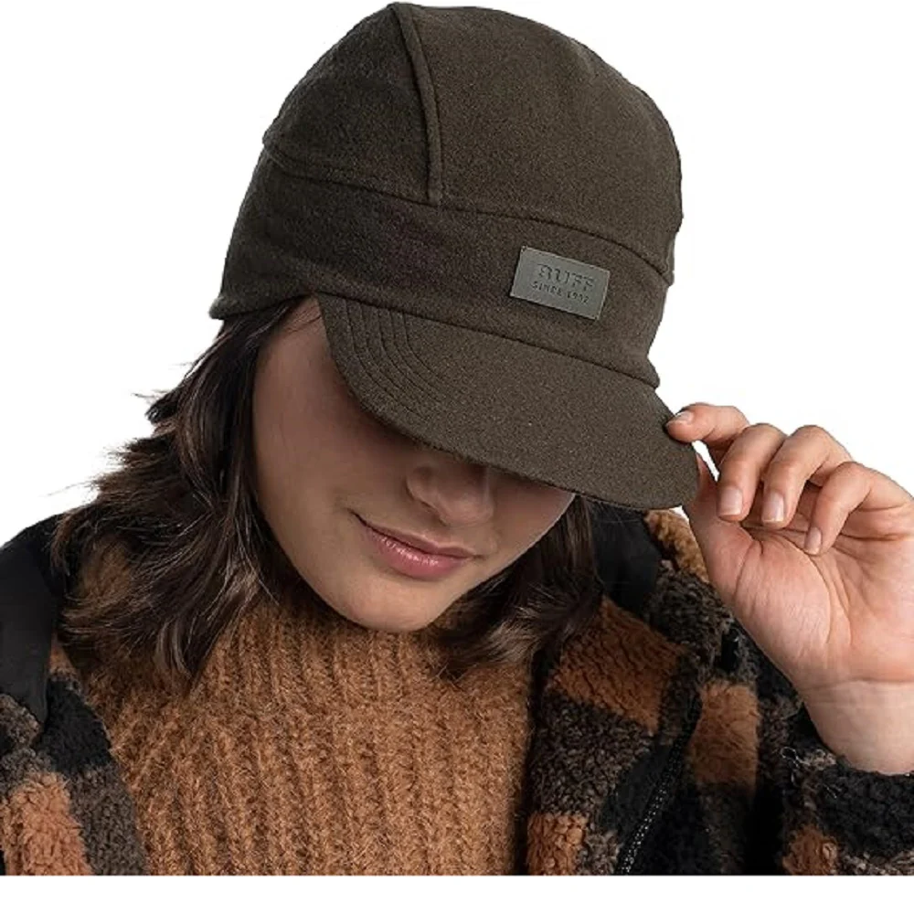 BUFF MERINO WOOL FLEECE CAPPELLO IN LANA MERINOCON VISIERA - COLORE: KHAKI - Image 4