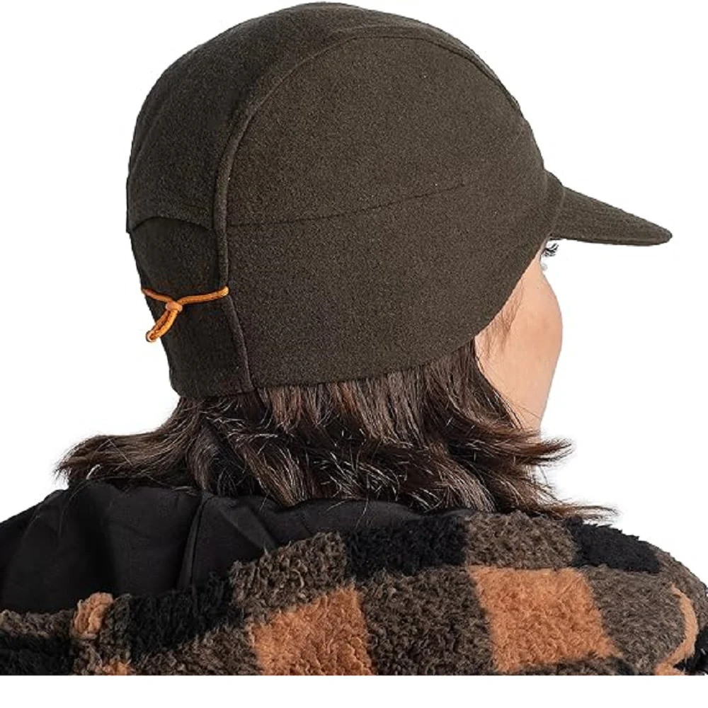 BUFF MERINO WOOL FLEECE CAPPELLO IN LANA MERINOCON VISIERA - COLORE: KHAKI - Image 5
