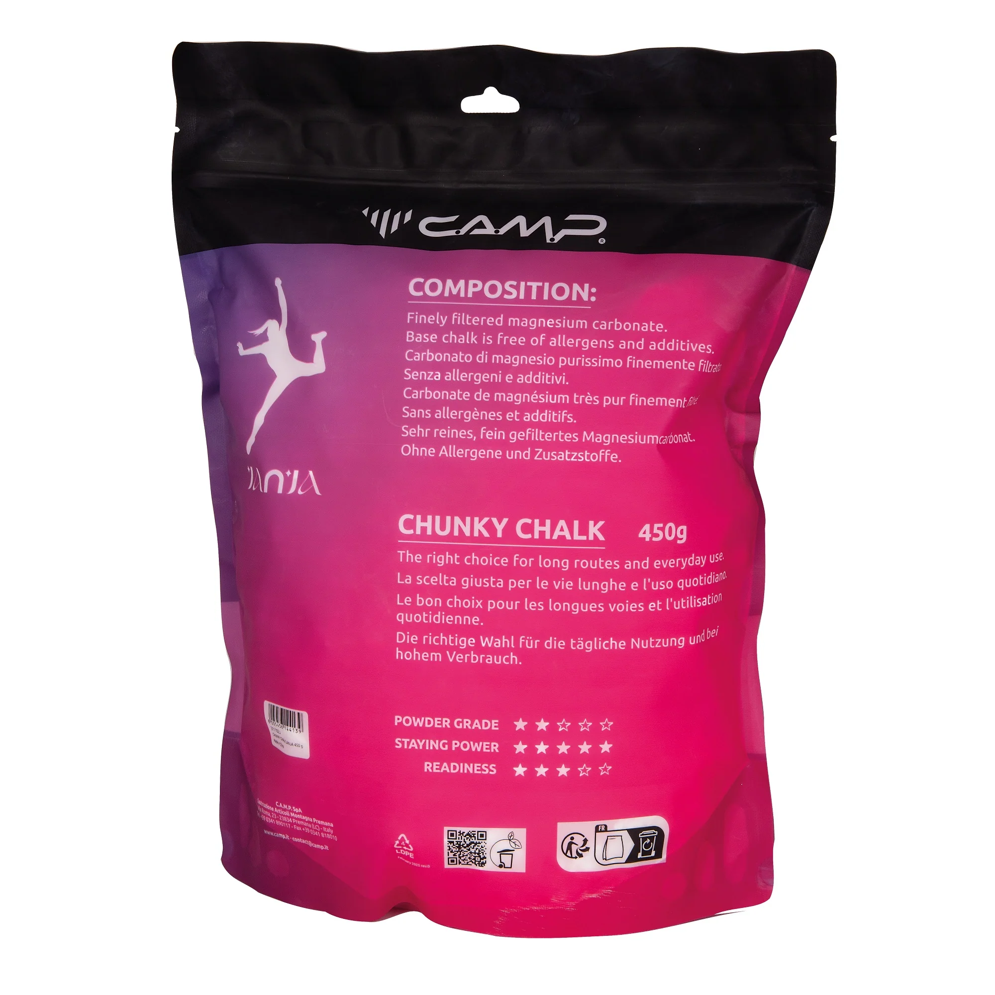 CAMP CHUNKY CHALK JANJA SACCHETTO MAGNESITE IN POLVERE DA 450g - Image 2