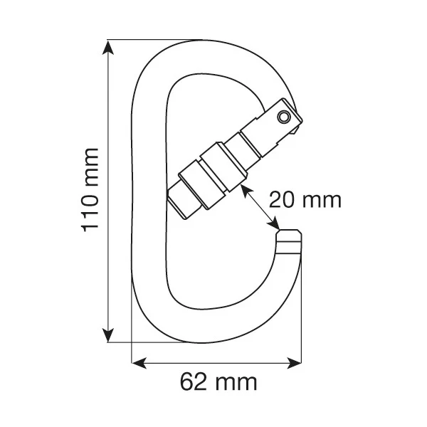CAMP OVAL XL LOCK MOSCHETTONE A CHIUSURA KEYLOCK CON GHIERA A VITE - Image 4