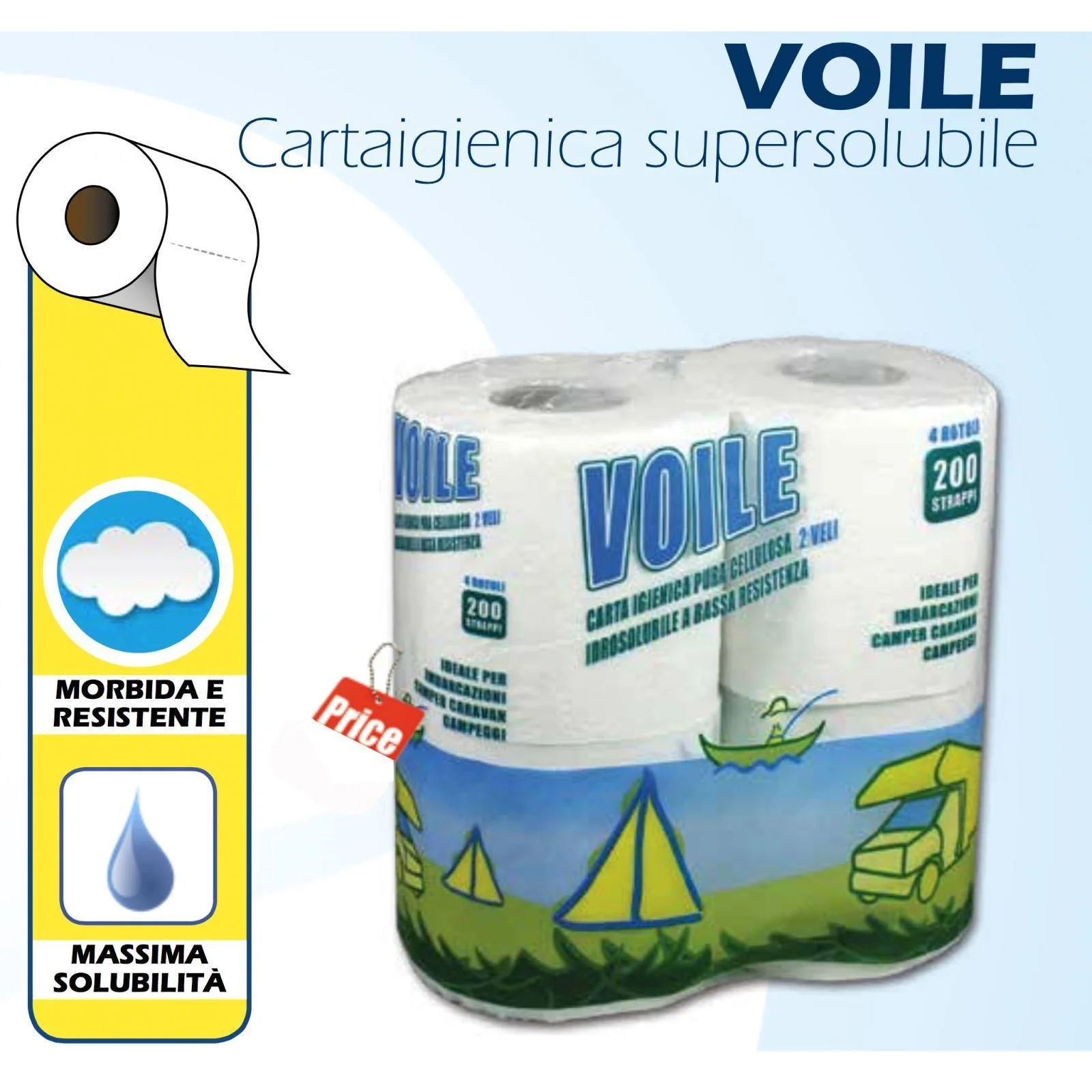 CARTA IGIENICA DISGREGANTE VOILE CONFEZIONE DA 4 ROTOLI - Image 2